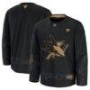 San Jose Sharks Fashion7 2024 Military Appreciation Practice Jersey - Black - Front View