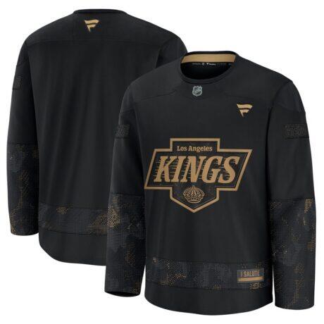 Los Angeles Kings Fashion7 2024 Military Appreciation Practice Jersey - Black - Front View