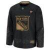 New York Rangers Fashion7 2024 Military Appreciation Practice Jersey - Black - Side View