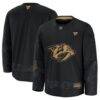 Nashville Predators Fashion7 2024 Military Appreciation Practice Jersey - Black - Front View