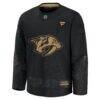 Nashville Predators Fashion7 2024 Military Appreciation Practice Jersey - Black - Side View