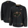 Minnesota Wild Fashion7 2024 Military Appreciation Practice Jersey - Black - Front View