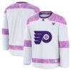 Philadelphia Flyers Fashion7 2024 Hockey Fights Cancer Practice Jersey - White - Front View