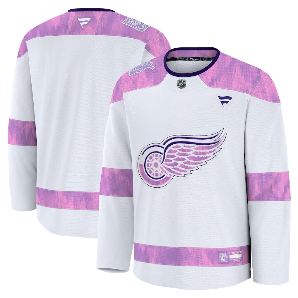 Detroit Red Wings Fashion7 2024 Hockey Fights Cancer Practice Jersey