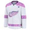 Detroit Red Wings Fashion7 2024 Hockey Fights Cancer Practice Jersey - White - Side View