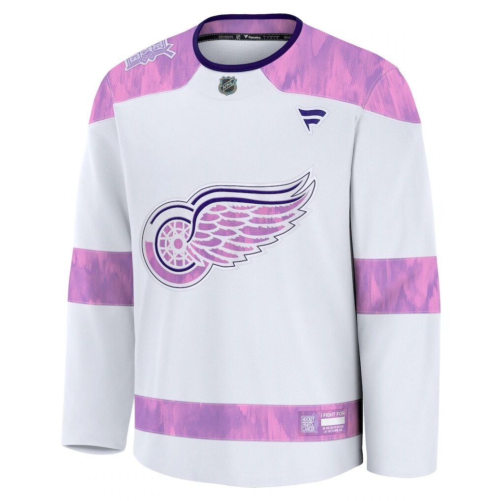 Detroit Red Wings Fashion7 2024 Hockey Fights Cancer Practice Jersey