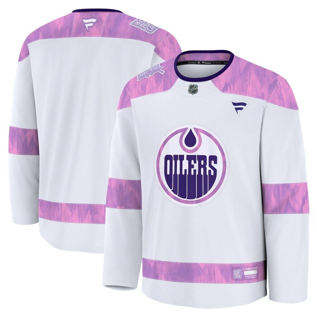 Edmonton Oilers Fashion7 2024 Hockey Fights Cancer Practice Jersey