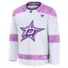 Dallas Stars Fashion7 2024 Hockey Fights Cancer Practice Jersey - White - Side View