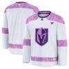 Vegas Golden Knights Fashion7 2024 Hockey Fights Cancer Practice Jersey - White - Front View