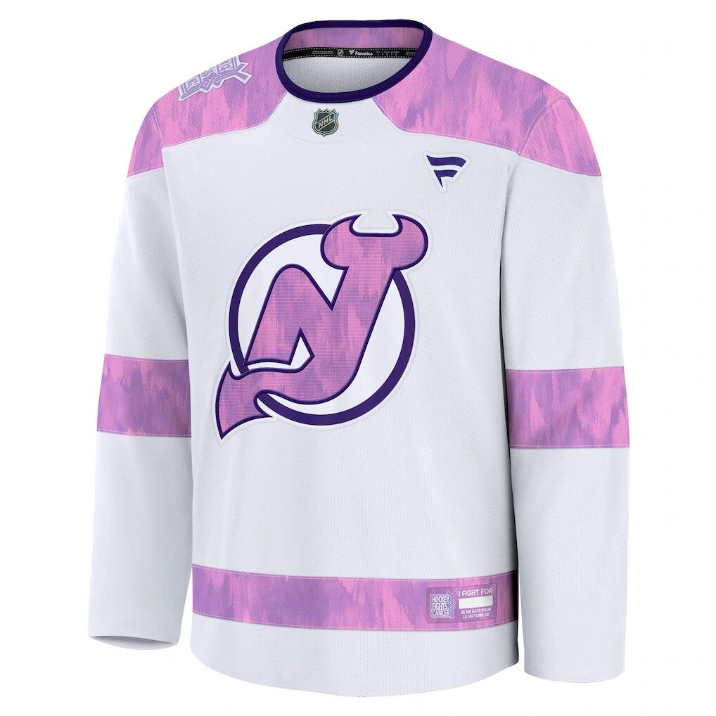 New Jersey Devils Fashion7 2024 Hockey Fights Cancer Practice Jersey