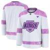 Los Angeles Kings Fashion7 2024 Hockey Fights Cancer Practice Jersey - White - Front View