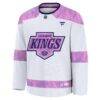 Los Angeles Kings Fashion7 2024 Hockey Fights Cancer Practice Jersey - White - Side View