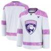 Florida Panthers Fashion7 2024 Hockey Fights Cancer Practice Jersey - White - Front View