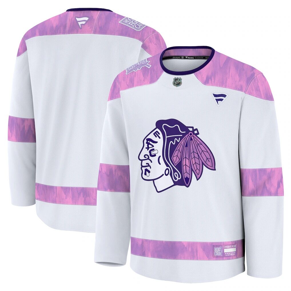 Chicago Blackhawks Fashion7 2024 Hockey Fights Cancer Practice Jersey