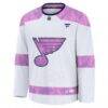 St. Louis Blues Fashion7 2024 Hockey Fights Cancer Practice Jersey - White - Side View