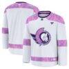 Ottawa Senators Fashion7 2024 Hockey Fights Cancer Practice Jersey - White - Front View