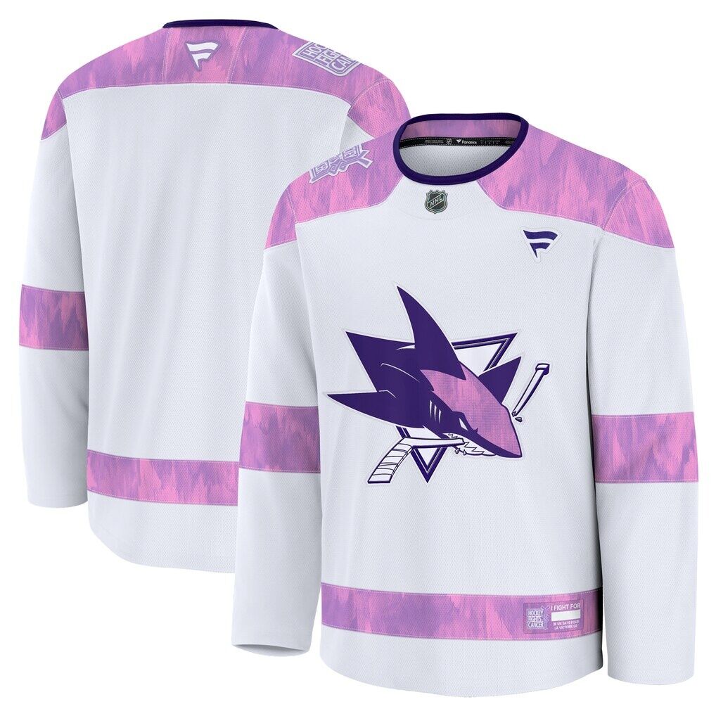 San Jose Sharks Fashion7 2024 Hockey Fights Cancer Practice Jersey