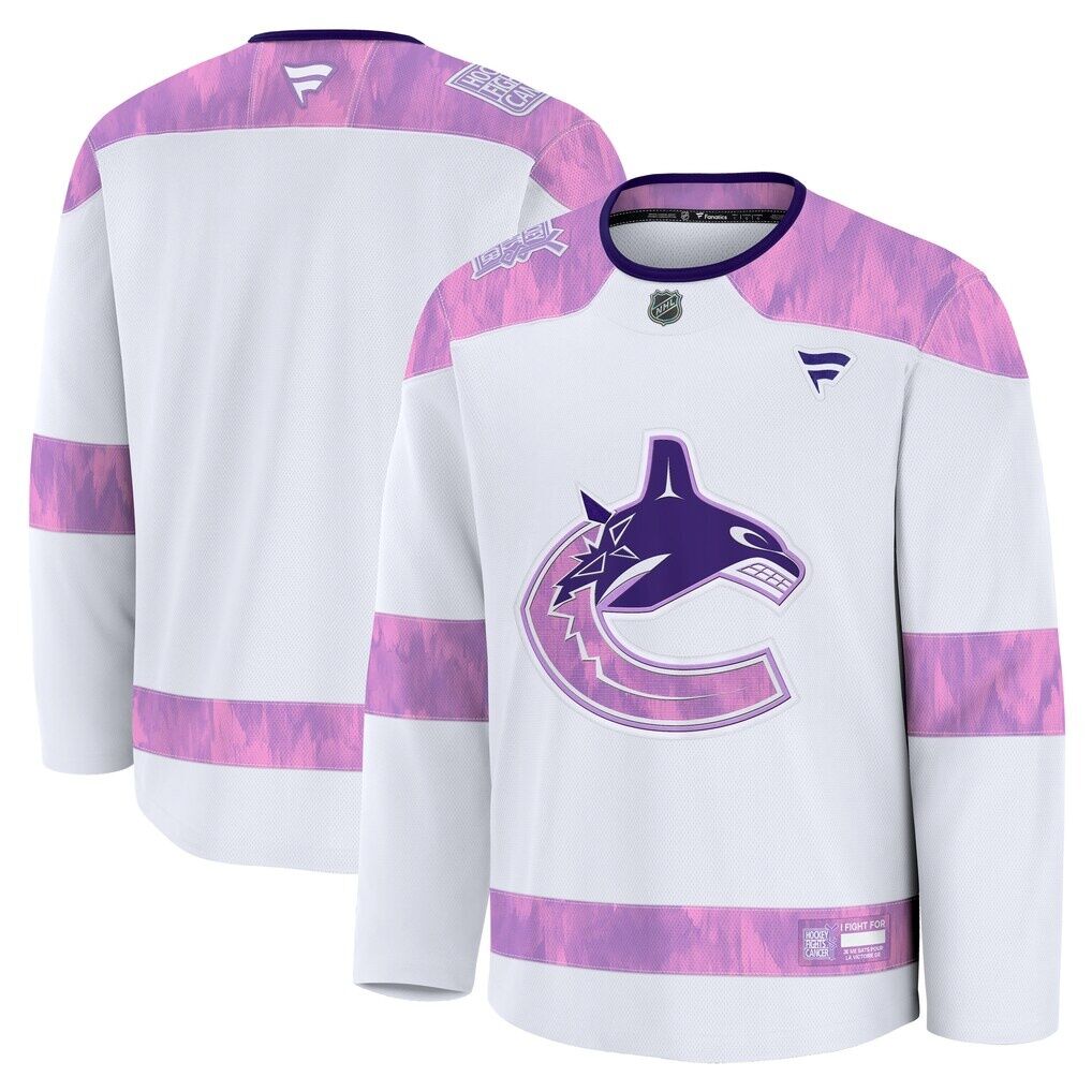 Vancouver Canucks Fashion7 2024 Hockey Fights Cancer Practice Jersey