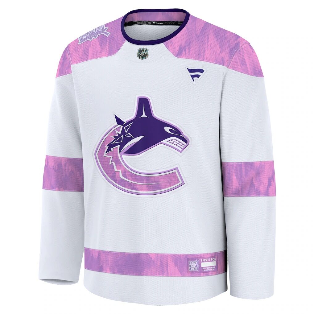 Vancouver Canucks Fashion7 2024 Hockey Fights Cancer Practice Jersey