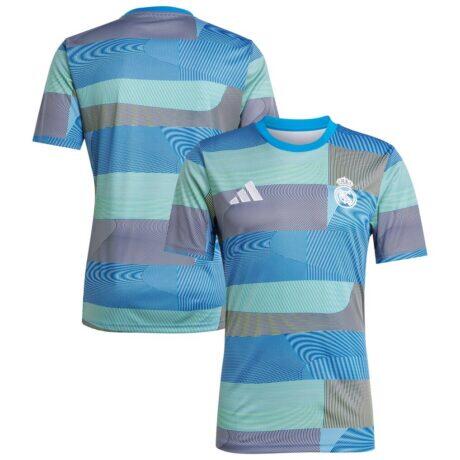 Real Madrid adidas 2025/26 AEROREADY Pre-Match Top - Blue - Front View
