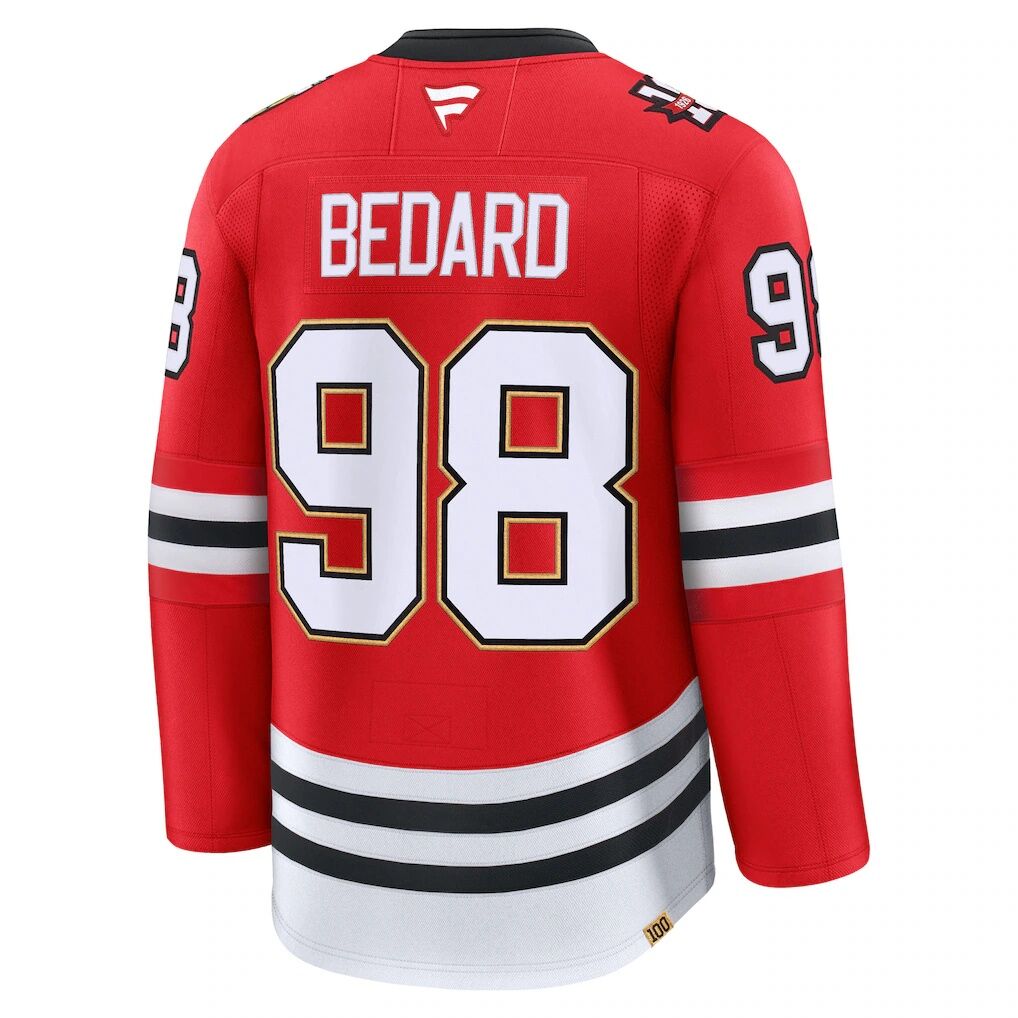 Connor Bedard Chicago Blackhawks Fashion7 Centennial Premium Player Jersey