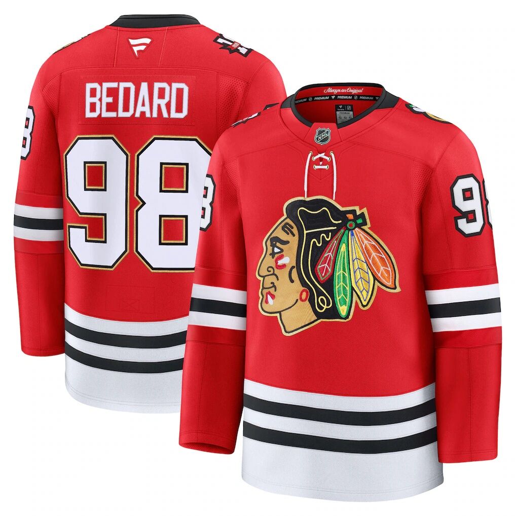 Connor Bedard Chicago Blackhawks Fashion7 Centennial Premium Player Jersey