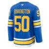 Jordan Binnington St. Louis Blues Fashion7 Home Premium Player Jersey - Blue - Detail View