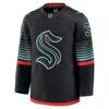 Philipp Grubauer Seattle Kraken Fashion7 Alternate Premium Player Jersey - Black - Side View