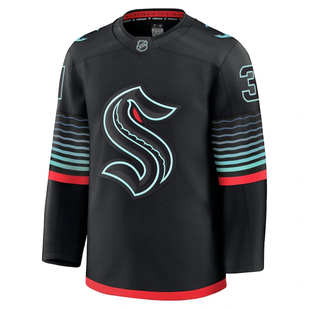Philipp Grubauer Seattle Kraken Fashion7 Alternate Premium Player Jersey