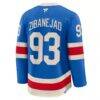 Mika Zibanejad New York Rangers Fashion7 Centennial Premium Jersey - Blue - Detail View