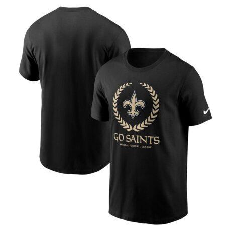 New Orleans Saints Nike Primetime Local Essential T-Shirt - Black - Front View