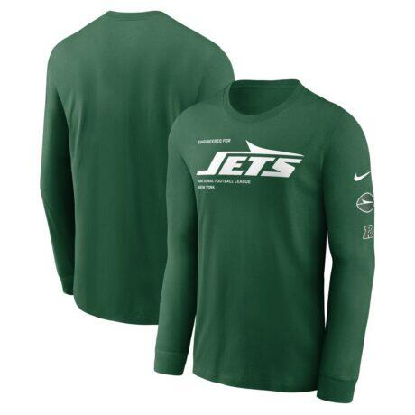 New York Jets Nike Play to Win Essential Long Sleeve T-Shirt - Green - Front View