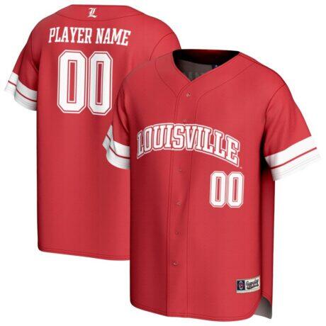 Louisville Cardinals GameDay Greats Unisex NIL Pick-A-Player Baseball Lightweight Jersey - Red - Front View