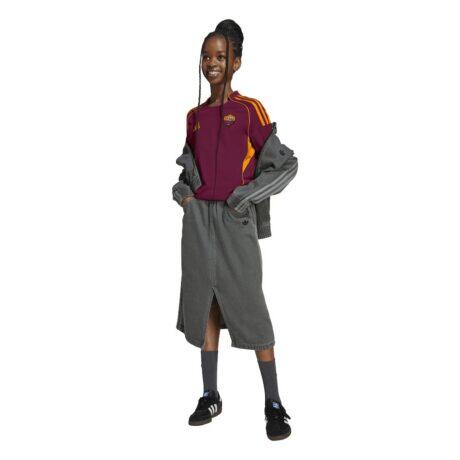 AS Roma adidas Youth 2025/26 Home Replica Jersey - Red - Front View