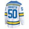 Jordan Binnington St. Louis Blues Fashion7 Away Breakaway Player Jersey - White - Detail View