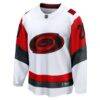 Sebastian Aho Carolina Hurricanes Fashion7 Away Breakaway Jersey - White - Side View