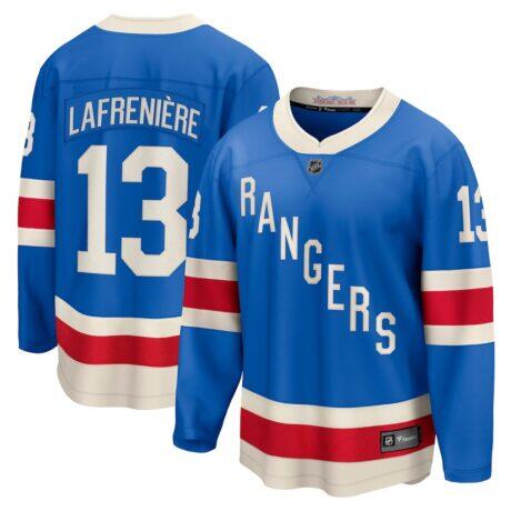 Alexis Lafreniere New York Rangers Fashion7 Centennial Breakaway Jersey - Blue - Front View