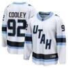 Logan Cooley Utah Mammoth Fashion7 Away Breakaway Player Jersey - White - Front View