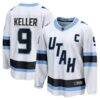 Clayton Keller Utah Mammoth Fashion7 Away Breakaway Player Jersey - White - Front View