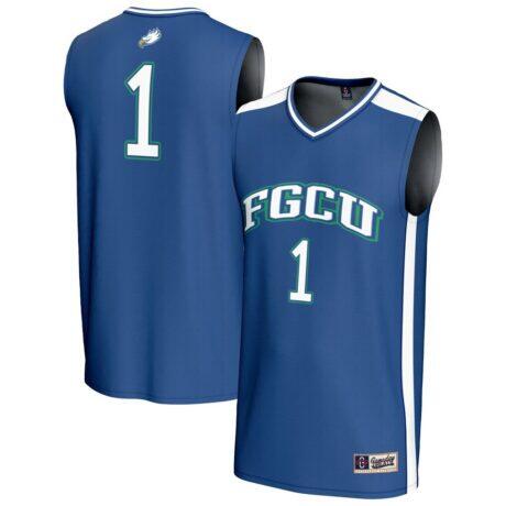 #1 Florida Gulf Coast Eagles GameDay Greats Youth Lightweight Basketball Jersey - Blue - Front View