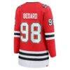 Connor Bedard Chicago Blackhawks Fashion7 Women's Centennial Breakaway Player Jersey - Red - Detail View