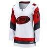 Sebastian Aho Carolina Hurricanes Fashion7 Women's Away Breakaway Jersey - White - Side View