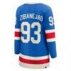 Mika Zibanejad New York Rangers Fashion7 Women's Centennial Breakaway Jersey - Blue - Detail View