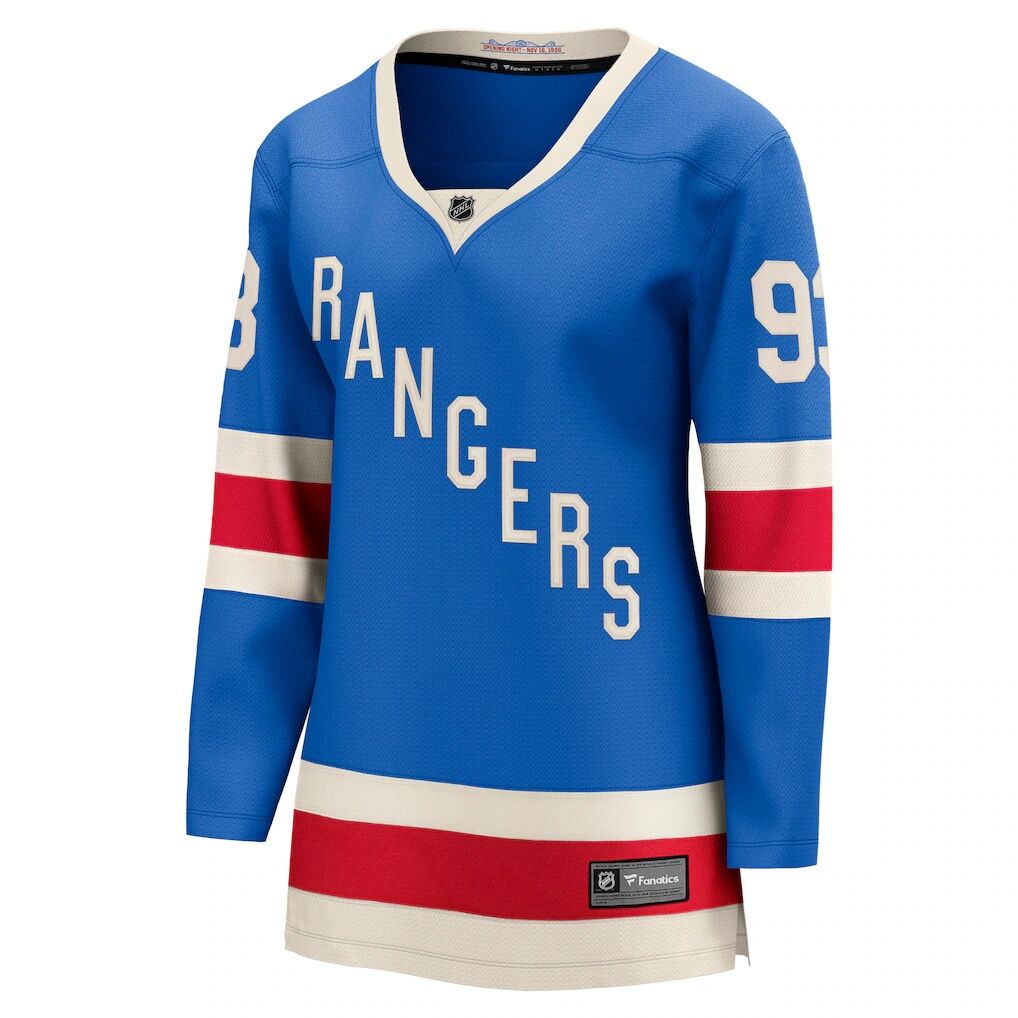 Mika Zibanejad New York Rangers Fashion7 Women's Centennial Breakaway Jersey