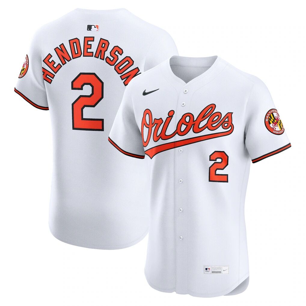 Gunnar Henderson Baltimore Orioles Nike Home Elite Jersey