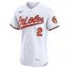 Gunnar Henderson Baltimore Orioles Nike Home Elite Jersey - White - Side View