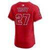 Mike Trout Los Angeles Angels Nike Alternate Elite Jersey - Red - Detail View