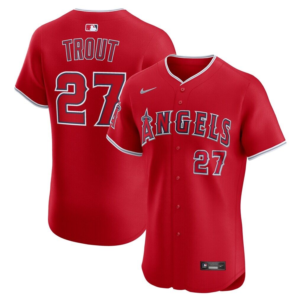 Mike Trout Los Angeles Angels Nike Alternate Elite Jersey