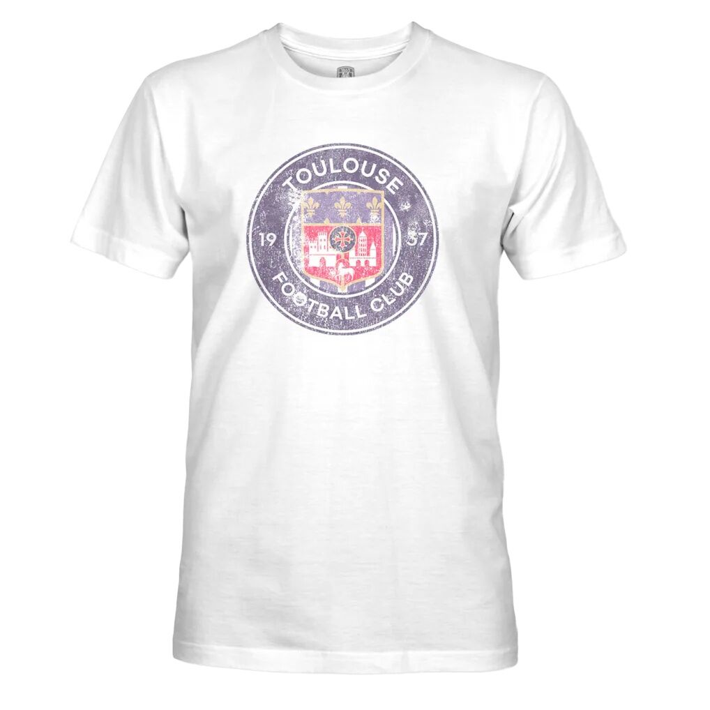 Toulouse 1863FC Badge Short Sleeve Cotton Slub T-Shirt