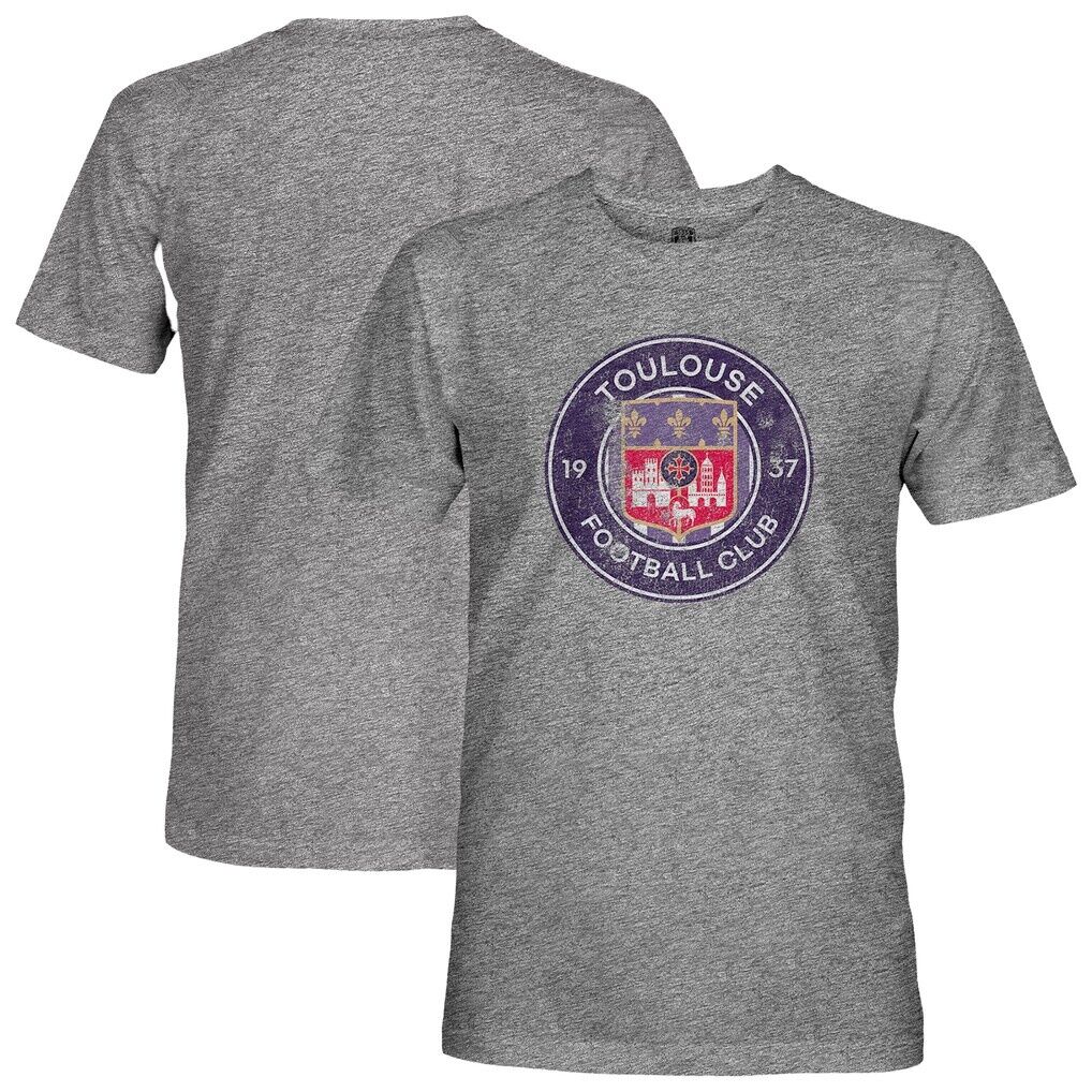Toulouse 1863FC Badge Twisted Tri-Blend T-Shirt - Heather Gray